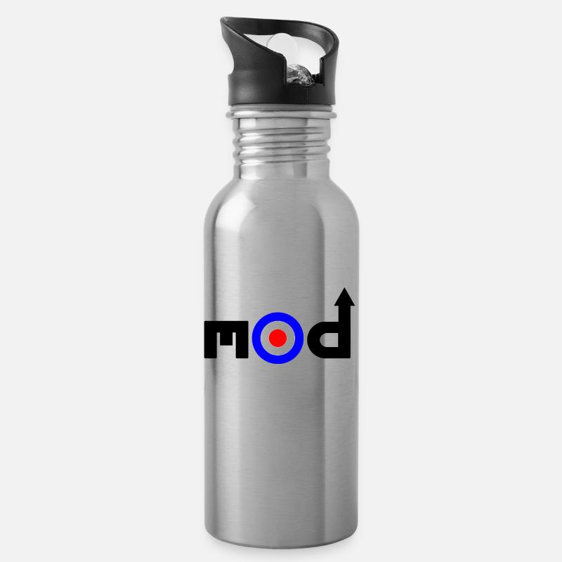 Mod Mod - Gourde avec paille intégrée - argent clair