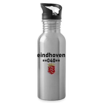 eindhoven 040with weapon eindhoven - Water bottle with straw - silver - Right