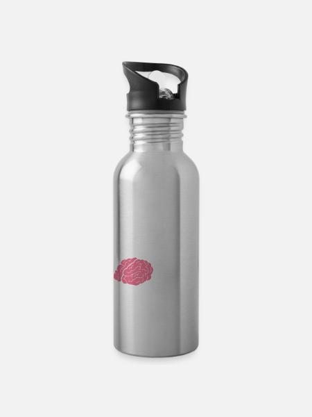 Hey You Dropped This - Trinkflasche mit integriertem Trinkhalm - Lightsilver