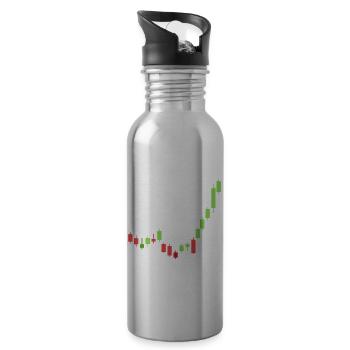 Day Trading Stock Market Trader Aktienhändler Inve - Trinkflasche mit integriertem Trinkhalm - Lightsilver - Rechts