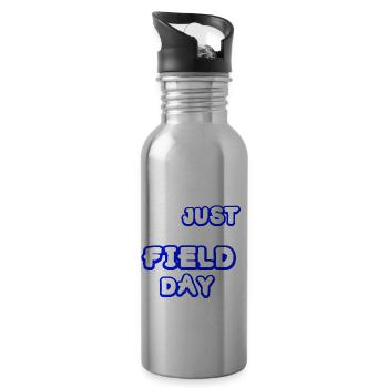 I'm Just Here For Field Day 19 - Water bottle with straw - silver - Right