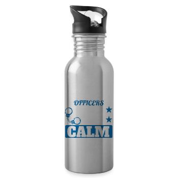 Justizvollzug Motiv für Strafvollzugs-Beamte - Trinkflasche mit integriertem Trinkhalm - Lightsilver - Rechts