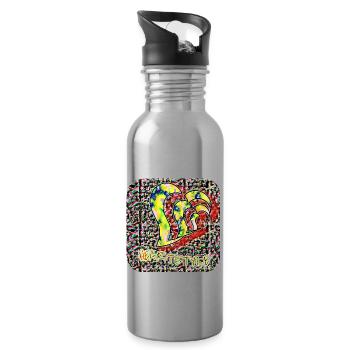 HEARTSTYLE - Water bottle with straw - silver - Right