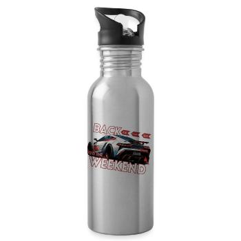 Back to the Weekend - Water bottle with straw - silver - Right