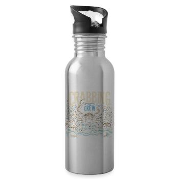 Équipage de pêche au crabe 14 - Gourde avec paille intégrée - argent clair - Droite