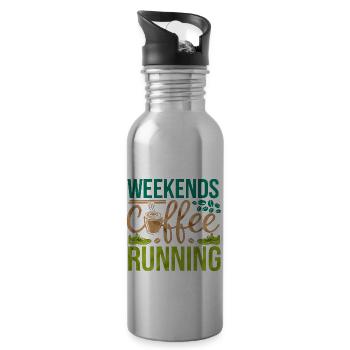 Weekends Coffee Running 6 - Trinkflasche mit integriertem Trinkhalm - Lightsilver - Rechts