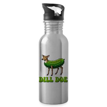 Dill Doe - Trinkflasche mit integriertem Trinkhalm - Lightsilver - Rechts