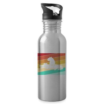 Capybara Capibara - Trinkflasche mit integriertem Trinkhalm - Lightsilver - Rechts