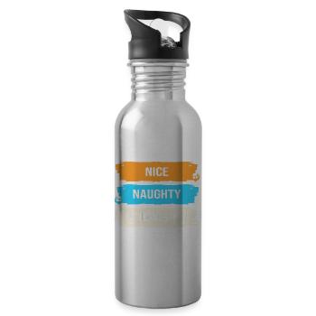 Hanukkah Chanukkah Hanukah - Water bottle with straw - silver - Right