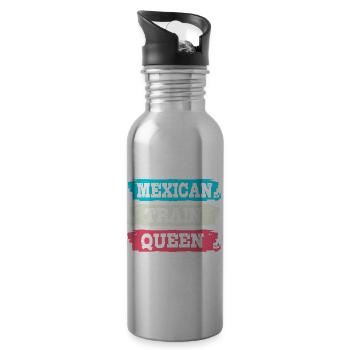 Domino Mexican Train - Water bottle with straw - silver - Right