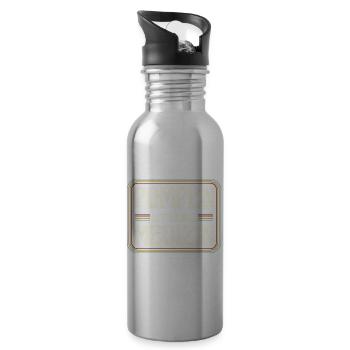 Pumpen is meine Medizin - Trinkflasche mit integriertem Trinkhalm - Lightsilver - Rechts