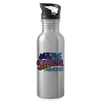 Make Graffiti Great Again - Trinkflasche mit integriertem Trinkhalm - Lightsilver - Rechts