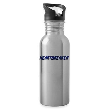 heartbreaker blue - Water bottle with straw - silver - Right