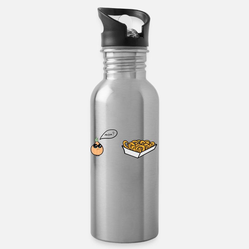 Bagues d’oignons Mère - Gourde avec paille intégrée - argent clair