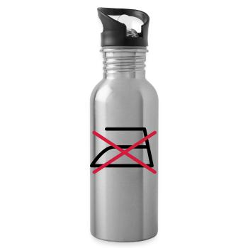 DO NOT IRON! - Water bottle with straw - silver - Right