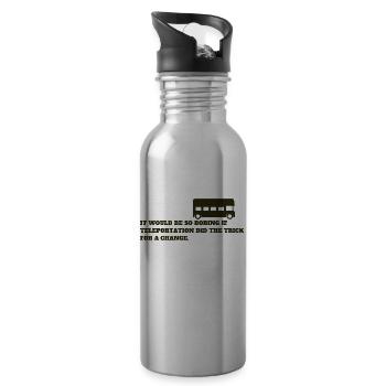 Teleportation Auto Fahrzeug Wagen Schrauber tuner - Trinkflasche mit integriertem Trinkhalm - Lightsilver - Rechts
