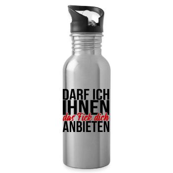 Lustige Sprüche Beleidigungen Sarkasmus - Trinkflasche mit integriertem Trinkhalm - Lightsilver - Rechts