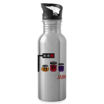 Embouteillage Drôle Illustrator Poison - Gourde avec paille intégrée - argent clair - Droite
