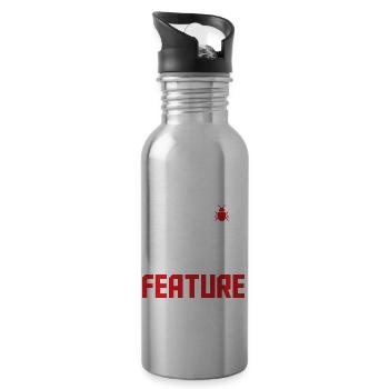 It's Not A Bug It's An Undocumented Feature Softwa - Trinkflasche mit integriertem Trinkhalm - Lightsilver - Rechts