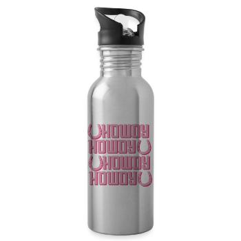 Howdy Pferd Reiten Reitsport Western - Trinkflasche mit integriertem Trinkhalm - Lightsilver - Rechts