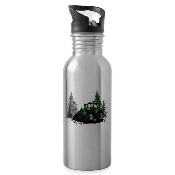 Tractor - Tractor - Farmer - Farmer - Water bottle with straw - silver - Right