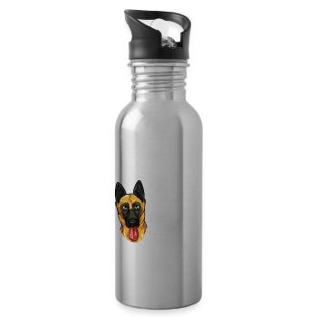 All I need is my pawtner Design for a unit - Trinkflasche mit integriertem Trinkhalm - Lightsilver - Rechts