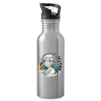 Anime / Comic / Japanisch / Zeichentrick / Cartoon - Trinkflasche mit integriertem Trinkhalm - Lightsilver - Rechts