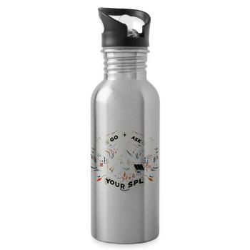 Go Ask Your Spl 8 - Water bottle with straw - silver - Right