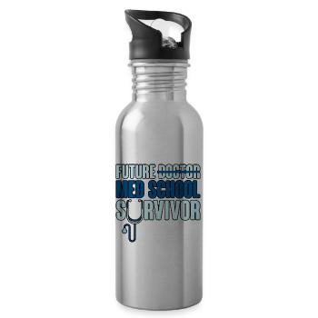 Future Med School Survivor 2 - Trinkflasche mit integriertem Trinkhalm - Lightsilver - Rechts