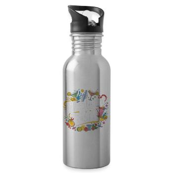 Mixologist At Work 6 - Trinkflasche mit integriertem Trinkhalm - Lightsilver - Rechts