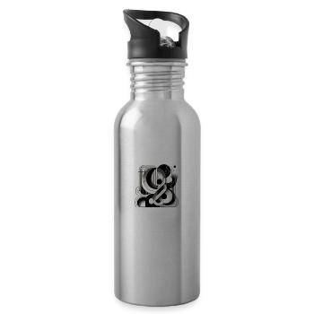 Shapes - Water bottle with straw - silver - Right