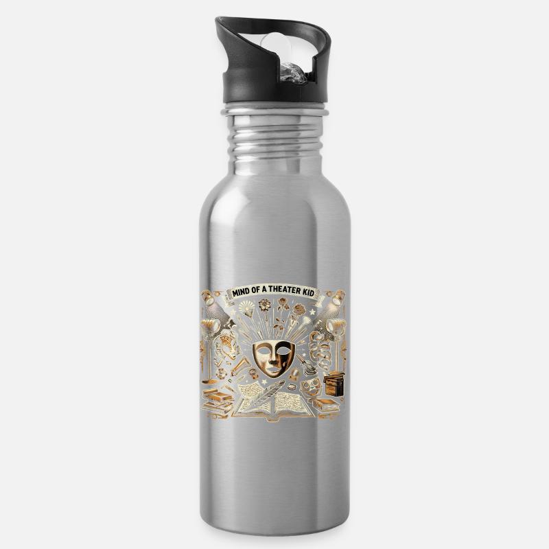 Mind Of A Theater Kid 7 - Trinkflasche mit integriertem Trinkhalm - Lightsilver