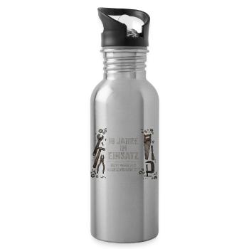 18. Geburtstag Handwerker Geschenk Werkzeug Spruch - Trinkflasche mit integriertem Trinkhalm - Lightsilver - Rechts