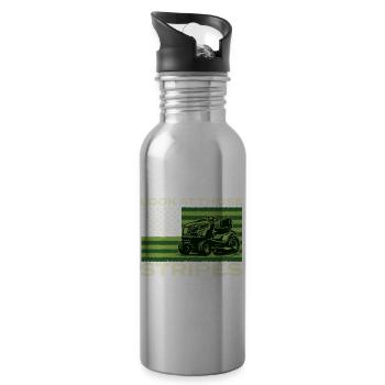 Schau dir diese Streifen an – Rasenpflege-Profi für Aufsitzmäher - Trinkflasche mit integriertem Trinkhalm - Lightsilver - Rechts