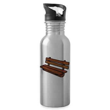 sofa couch chair table stuhl tisch lamp lampe benc - Trinkflasche mit integriertem Trinkhalm - Lightsilver - Rechts