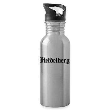 Heidelberg Schriftzug Germany - Trinkflasche mit integriertem Trinkhalm - Lightsilver - Rechts