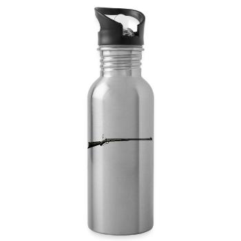 Waffe - Trinkflasche mit integriertem Trinkhalm - Lightsilver - Rechts