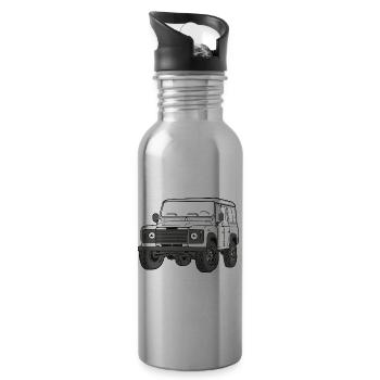 4x4 Defender 110 Adventure - Landy LaRo Rover Land - Trinkflasche mit integriertem Trinkhalm - Lightsilver - Rechts