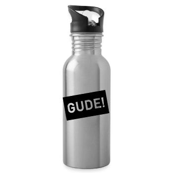 Gude Frankfurt! - Water bottle with straw - silver - Right