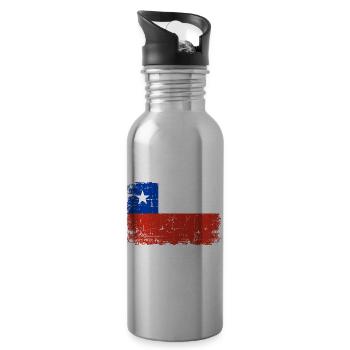 Chile - Trinkflasche mit integriertem Trinkhalm - Lightsilver - Rechts