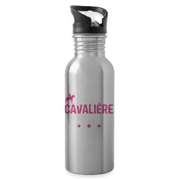 Je Suis Une Cavalière Qui Déchire Cadeau - Gourde avec paille intégrée - argent clair - Droite