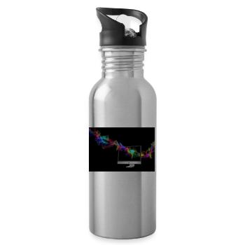 computer - Trinkflasche mit integriertem Trinkhalm - Lightsilver - Rechts