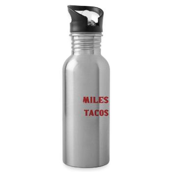 Laufen Sie alle Meilen Marathoner Gift - Trinkflasche mit integriertem Trinkhalm - Lightsilver - Rechts