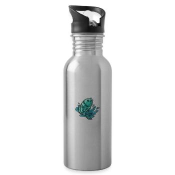 Spearfishing Spear Fishermen Fish Spear Fishermen - Water bottle with straw - silver - Right