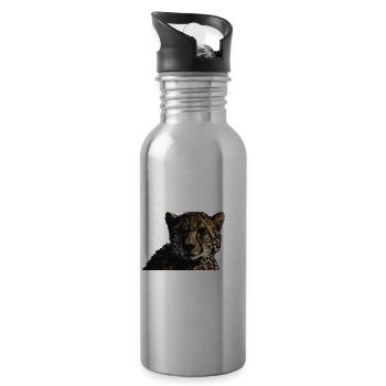 CHEETAH - Water bottle with straw - silver - Right