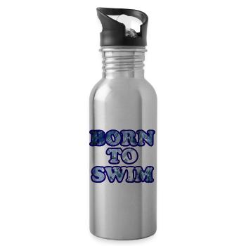 Triathlon Natation Bike Run Marathon - Gourde avec paille intégrée - argent clair - Droite