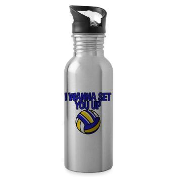 I want to Set You Up 4 - Water bottle with straw - silver - Right