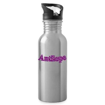 Antilope - Trinkflasche mit integriertem Trinkhalm - Lightsilver - Rechts