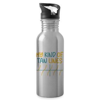 My Kind Of Tan Lines - Trinkflasche mit integriertem Trinkhalm - Lightsilver - Rechts