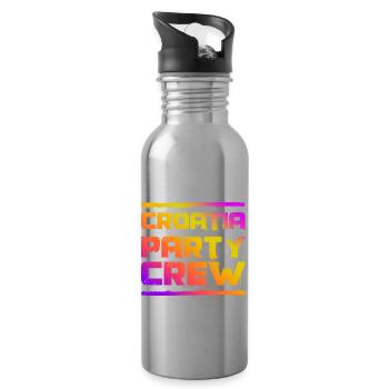Croatia Party Crew Colorful - Water bottle with straw - silver - Right